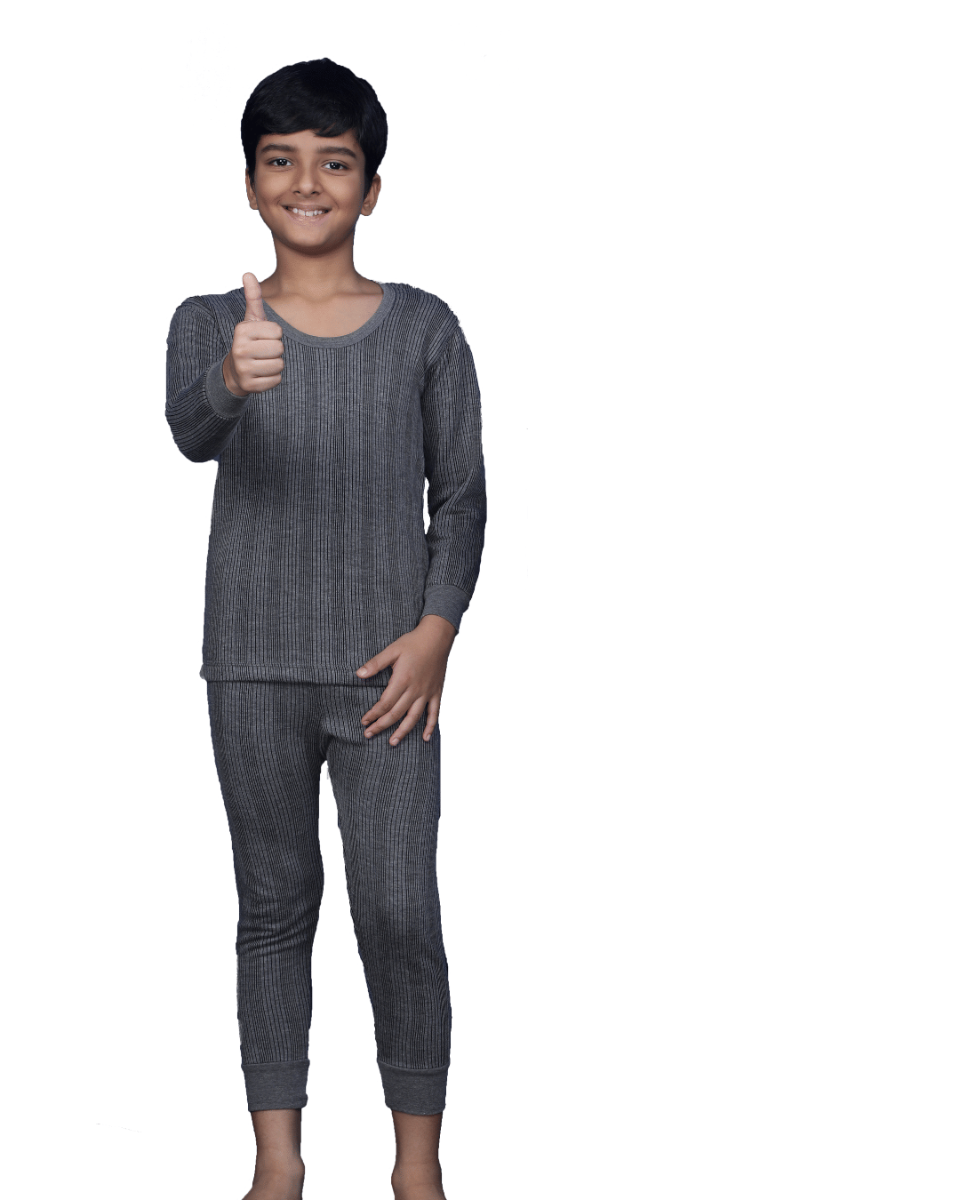     			SportZone Pack of 1 Boys Polycotton Thermal Sets ( Grey )