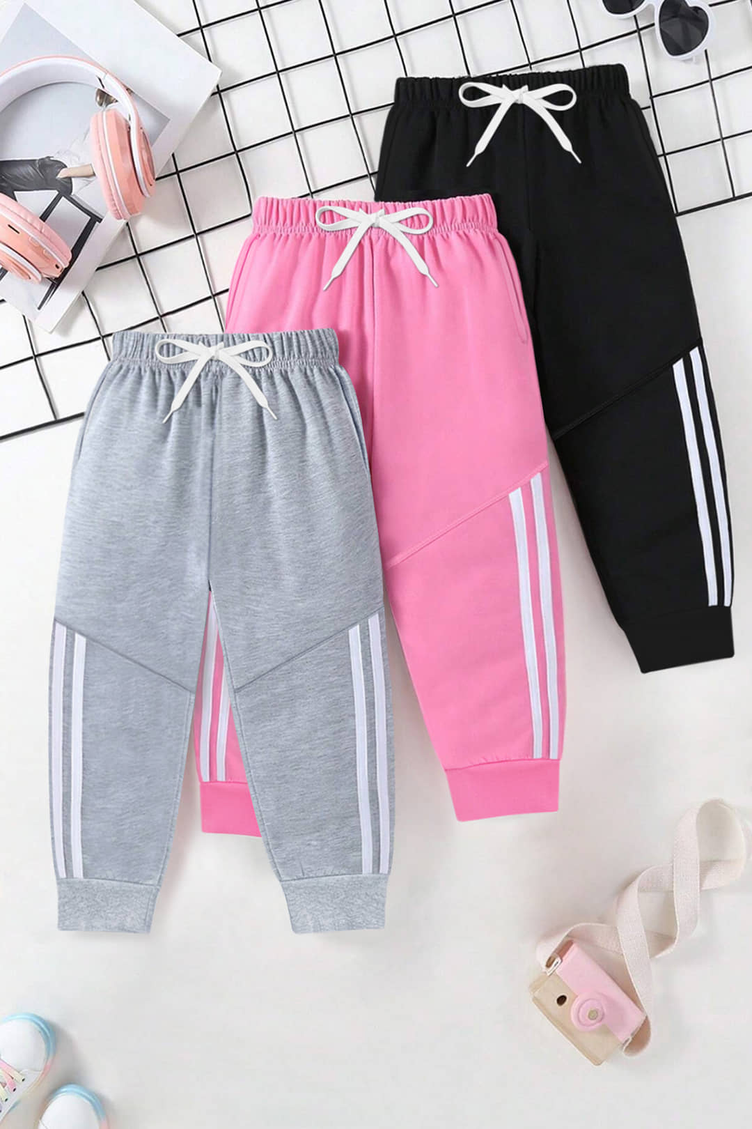 Trampoline Pack of 3 Girls Cotton Blend Trackpants ( Colors ) - Track Pants | Buy online on ZillyBuy