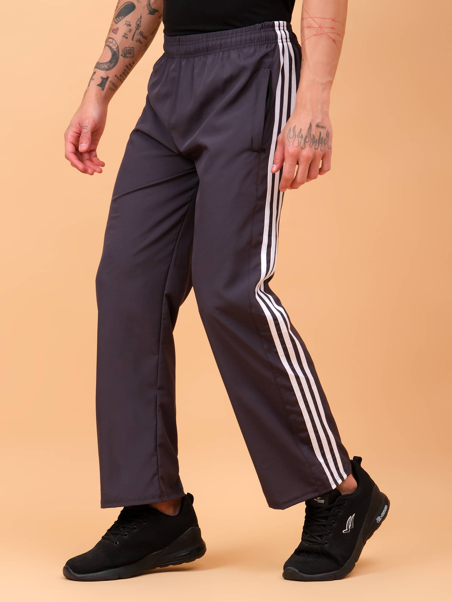     			TrybeX Grey Polyester Men's Trackpants ( Pack of 1 )