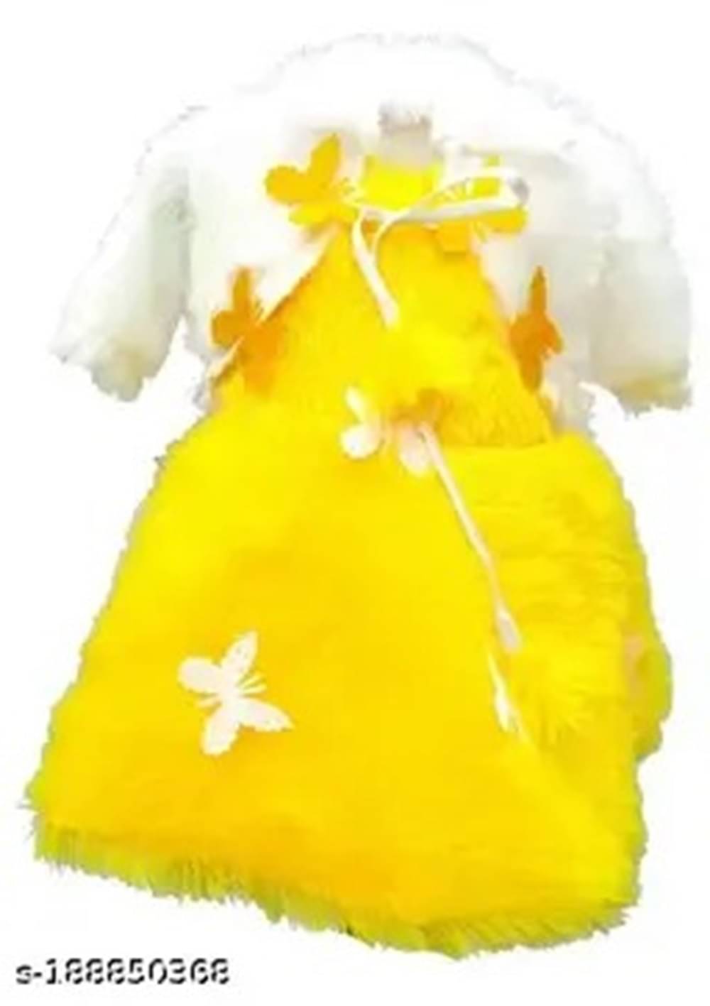     			Villata fashion Woollen Dress For Girls ( Pack of 1 , Yellow )