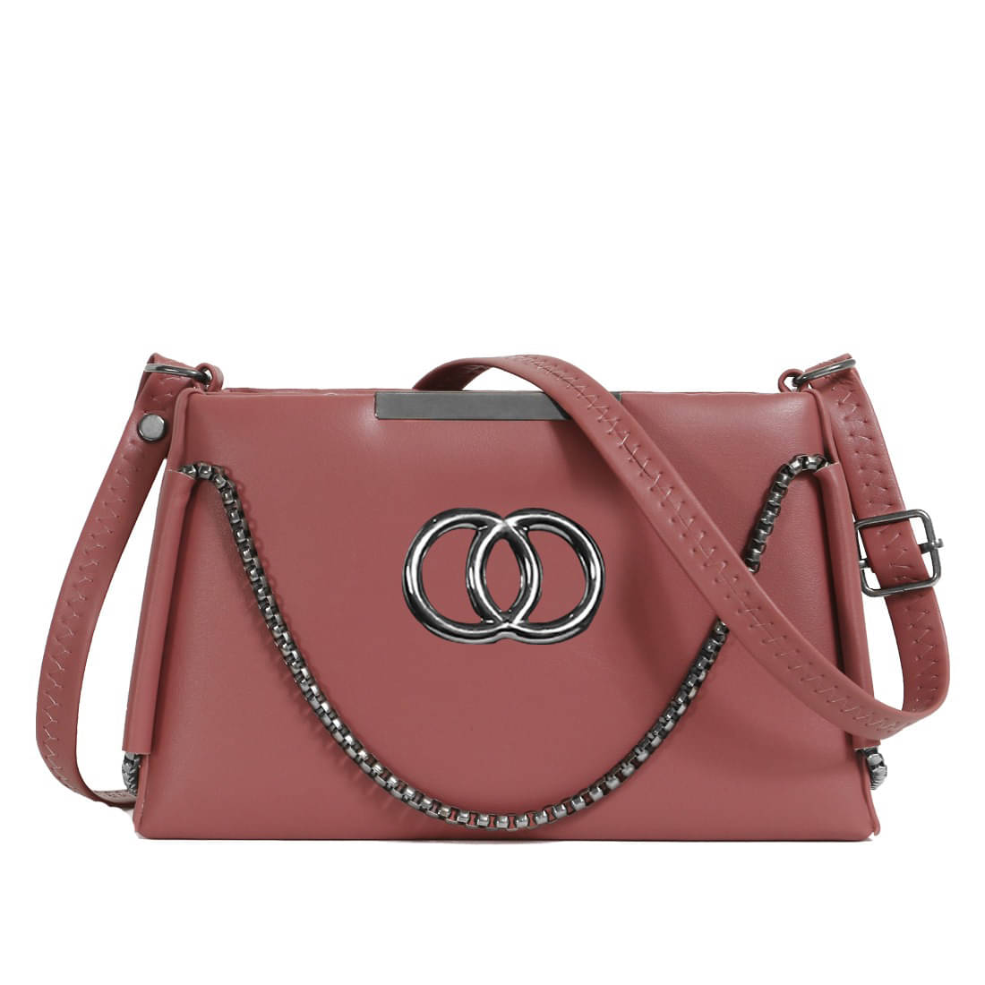     			Zaxcer Sling Bag PU Set of 1 ( Peach )