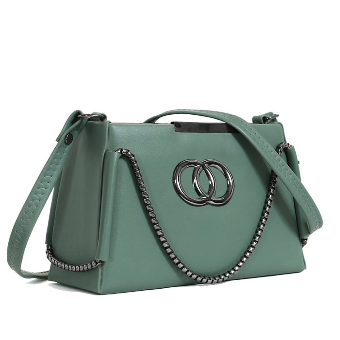     			Zaxcer Sling Bag PU Set of 1 ( Green )