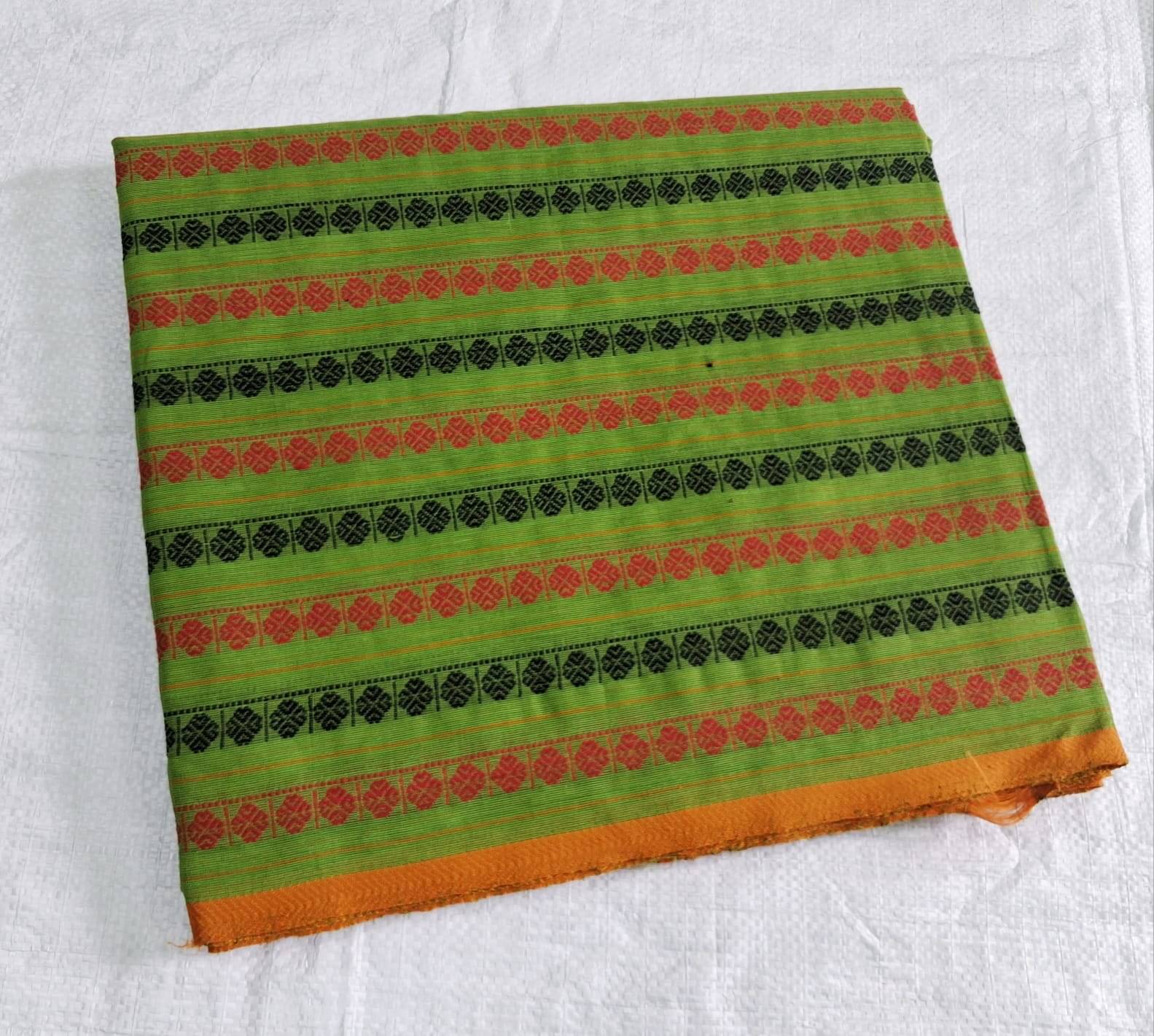     			chettinad cotton saree Cotton Woven Design Chettinad Saree Without Blouse Piece ( Green,Black,Pink )