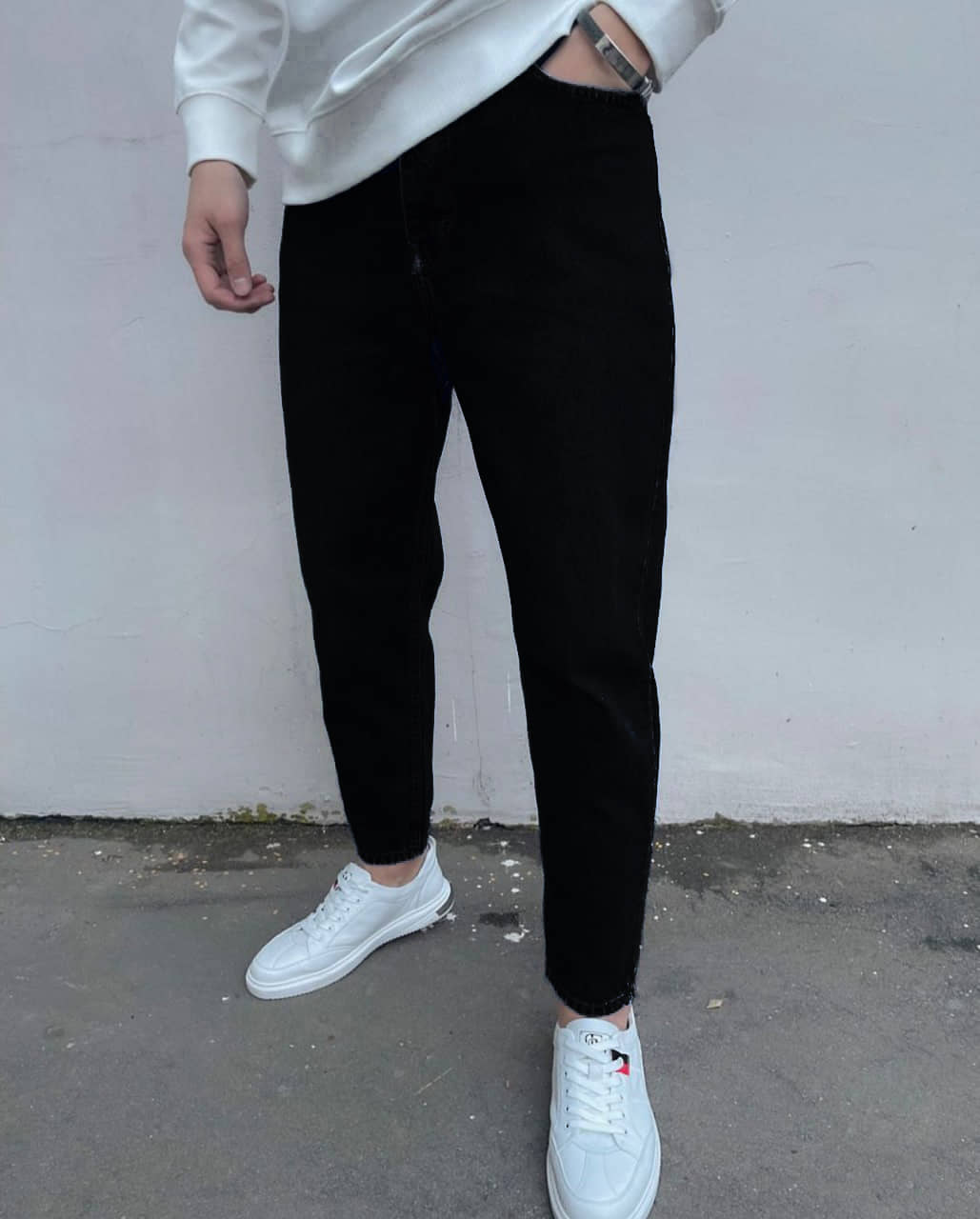 Gazal Fashions Dyed Men's Mom Fit Mid Rise Jeans - Black - Jeans | Buy online on ZillyBuy
