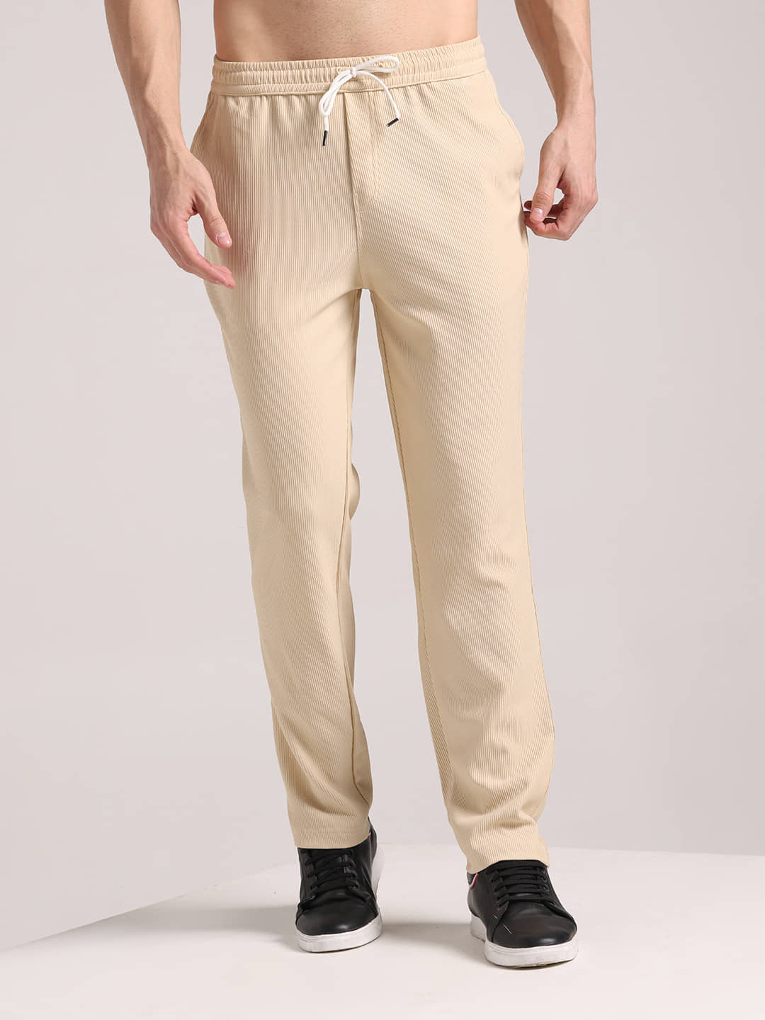 INDICLUB Cream Lycra Men's Trackpants ( Pack of 1 ) - Track Pants | Buy online on ZillyBuy