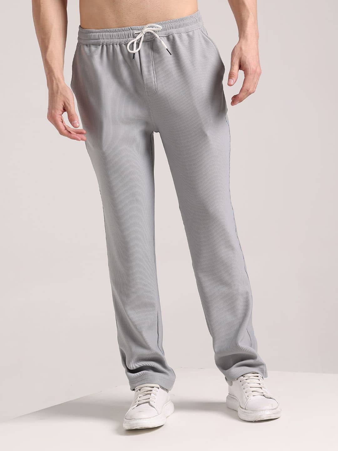 INDICLUB Light Grey Lycra Men's Trackpants ( Pack of 1 ) - Track Pants | Buy online on ZillyBuy