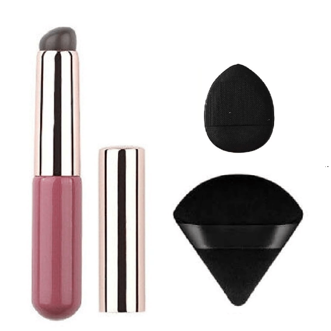 Silicon Makeup Brush - New Soft Silicone Lip Brush With Pizza & Finger,Pack of 3