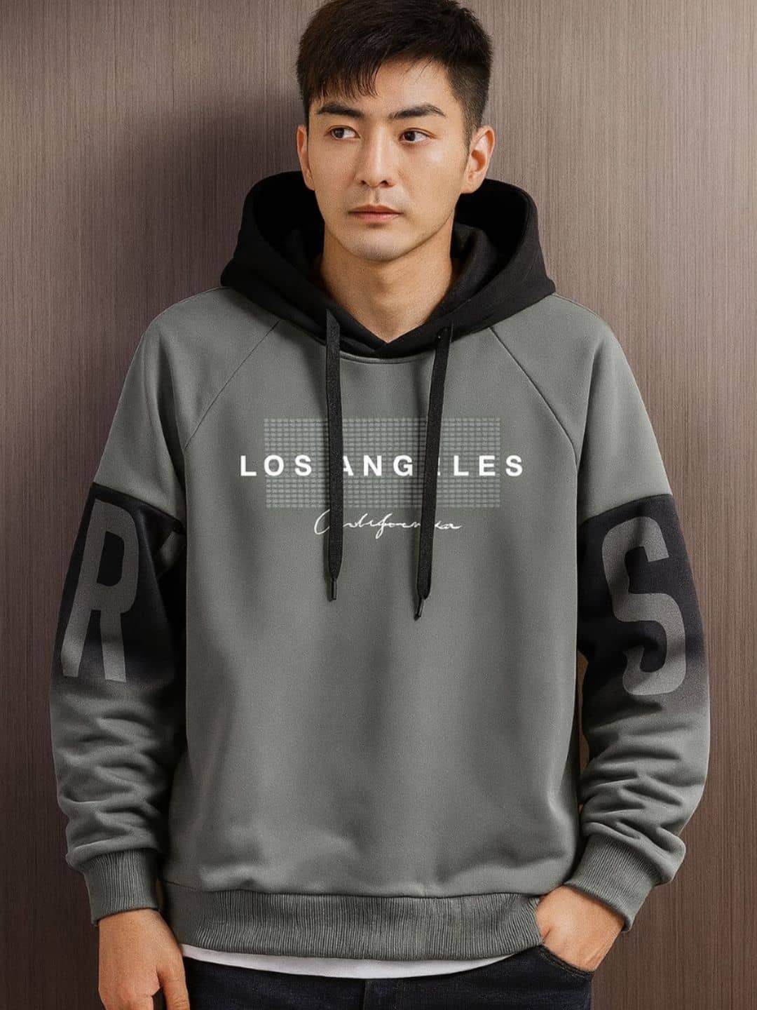 EVEGRAZE Fleece Hooded Men's Sweatshirt - Grey ( Pack of 1 )