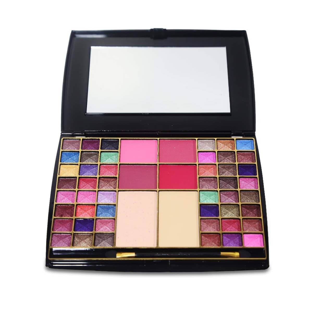 54 color Eyeshadow Pallete with Blusher & compact Powder, Pack of 1 - Makeup - Eyes | Buy online on ZillyBuy