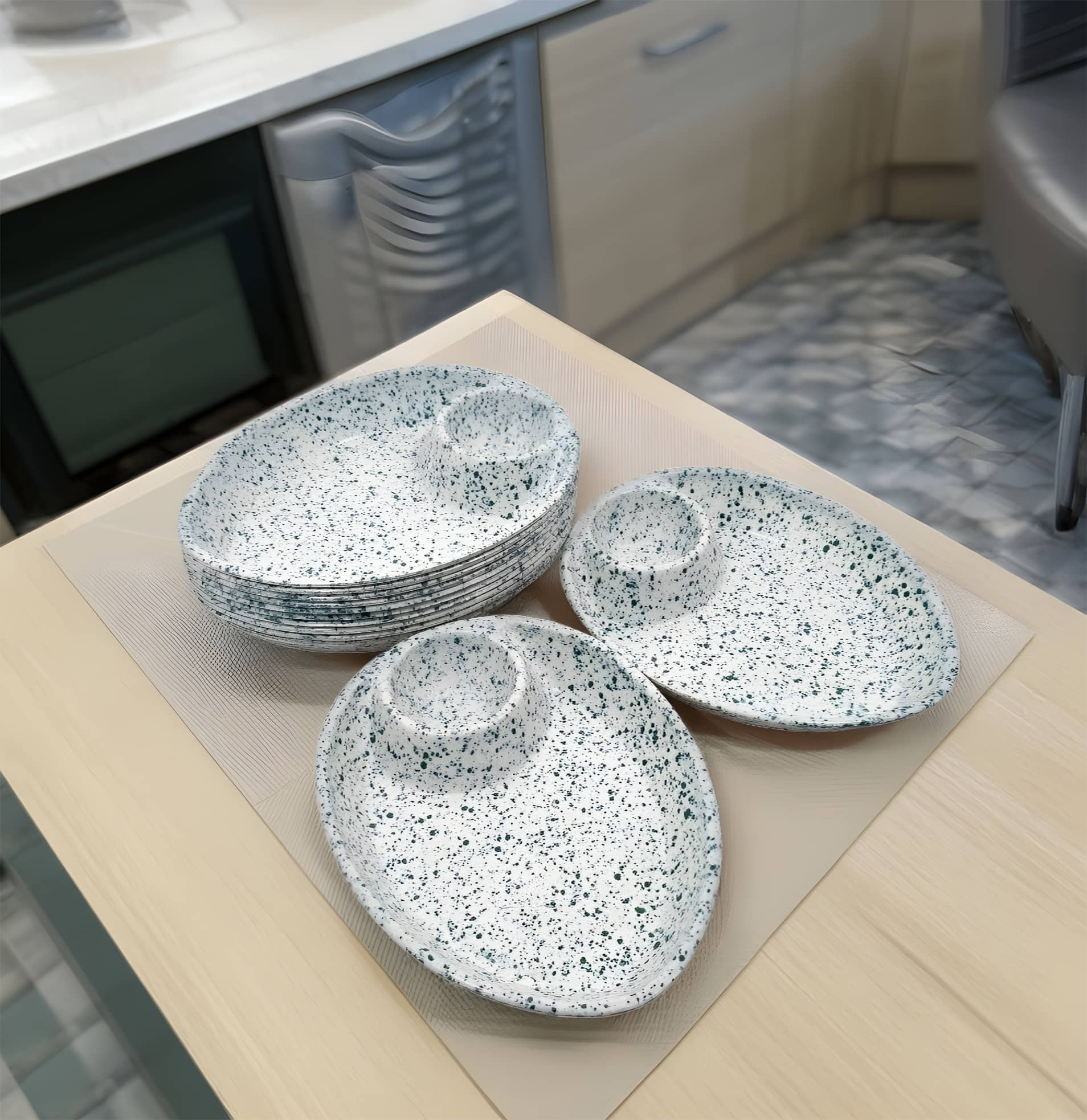 Inpro 12 Pcs Melamine White Platter