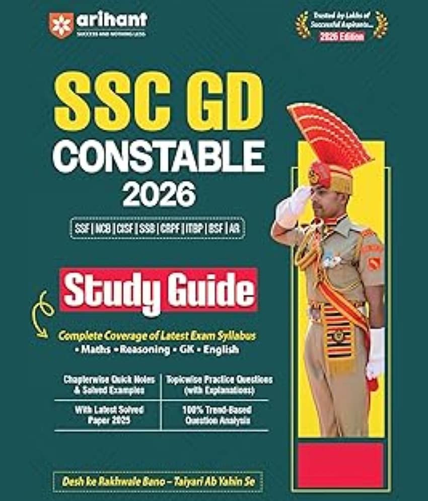 SSC GD Constable Exam 2026 | Study Guide | Chapterwise Quick Notes, 3000+ Practice MCQs & Solved Paper 2025|