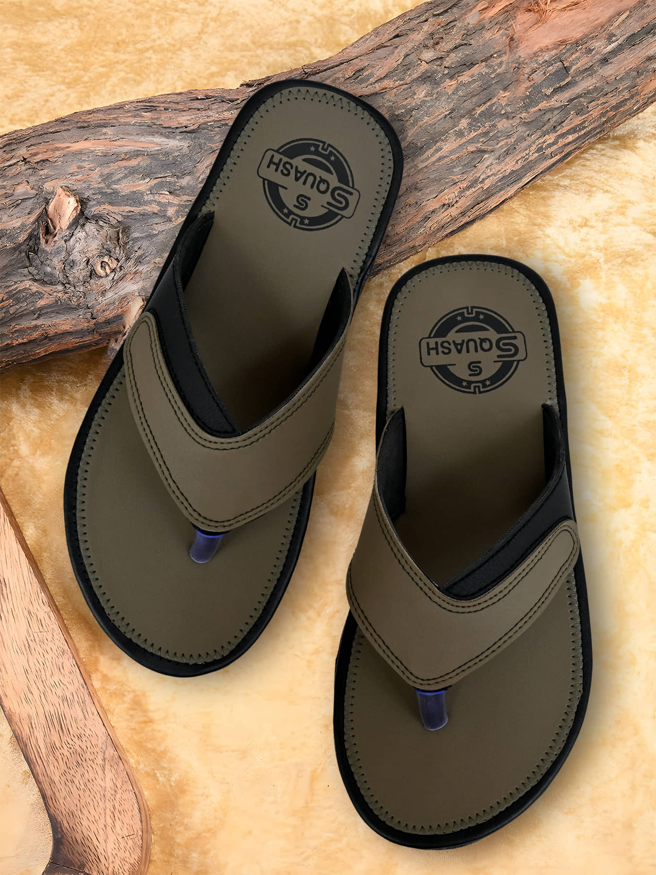 Squash Green Men's Thong Flip Flop