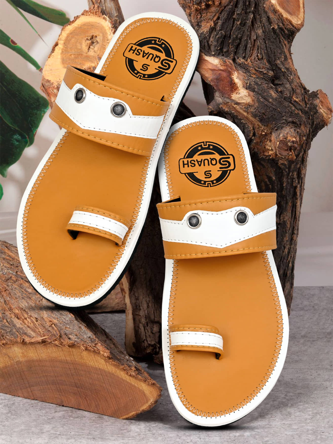 Squash Mustard Men's Thong Flip Flop