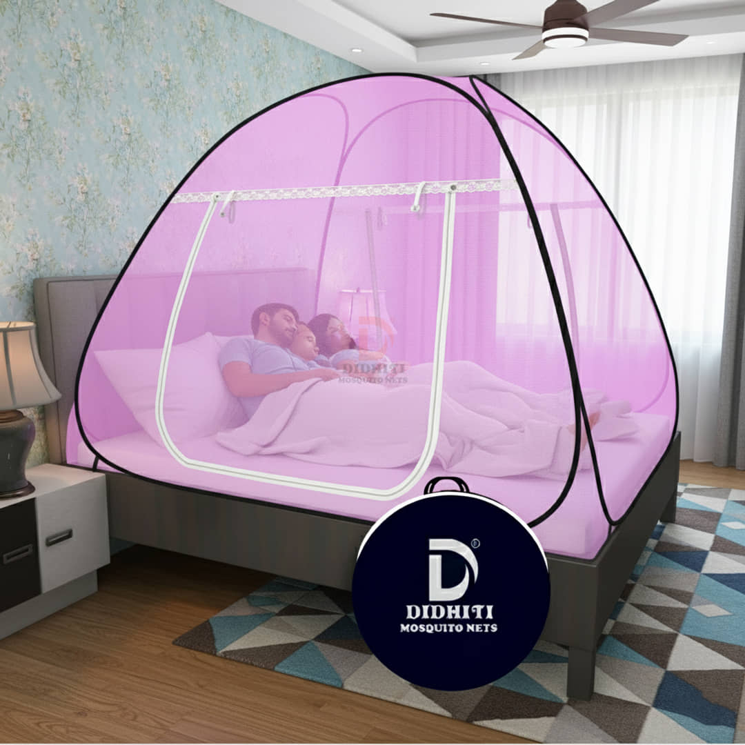 didhiti - Pink Polycotton Foldable Mosquito Net ( Pack of 1 )