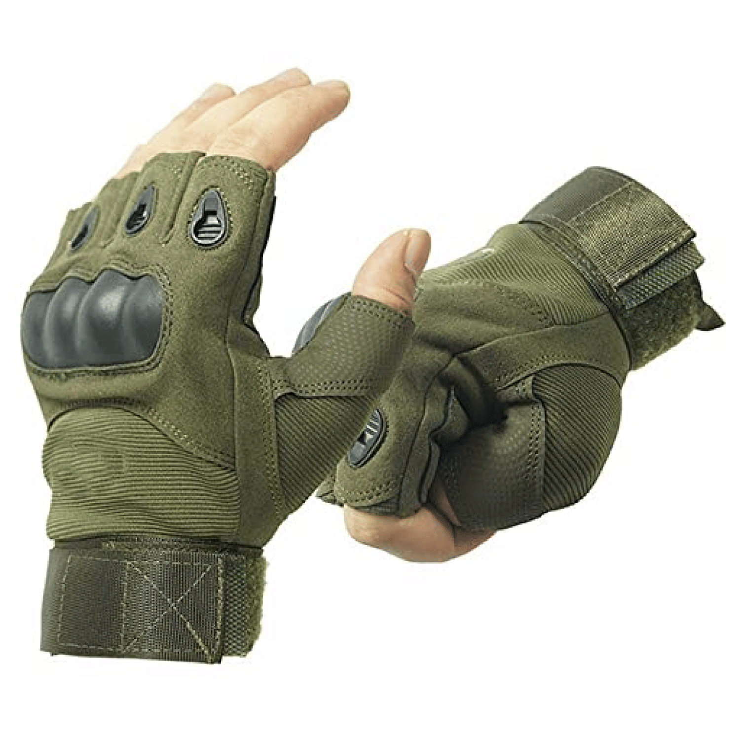AKSMIT Half Fingers Polyester Riding Gloves ( Pair of 1 )