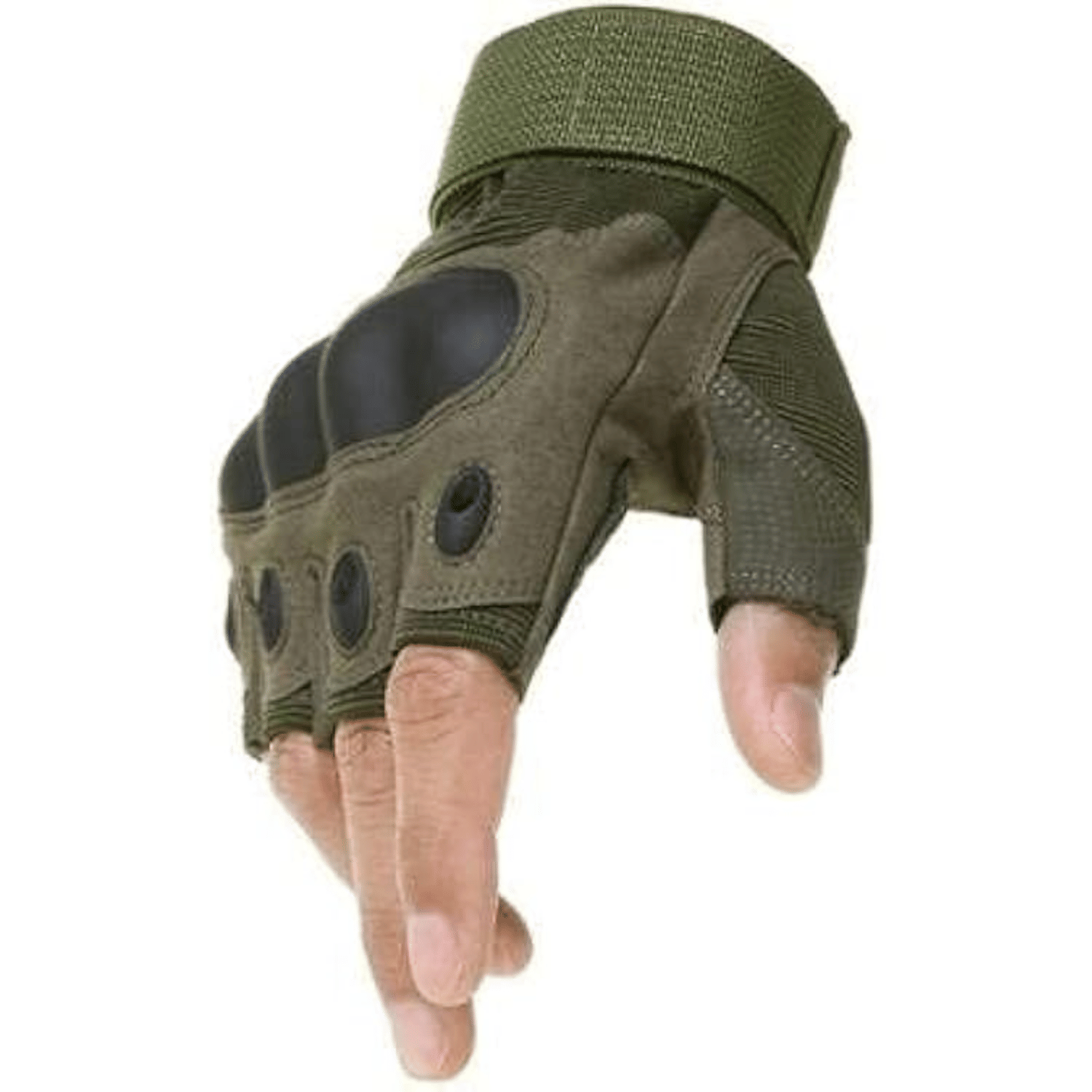 AKSMIT Half Fingers Polyester Riding Gloves ( Pair of 1 )
