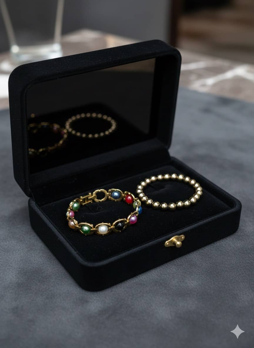 Fadiso Fashion Multicolor Charm Bracelet ( Pack of 2 ) - Bangles & Bracelets | Buy online on ZillyBuy