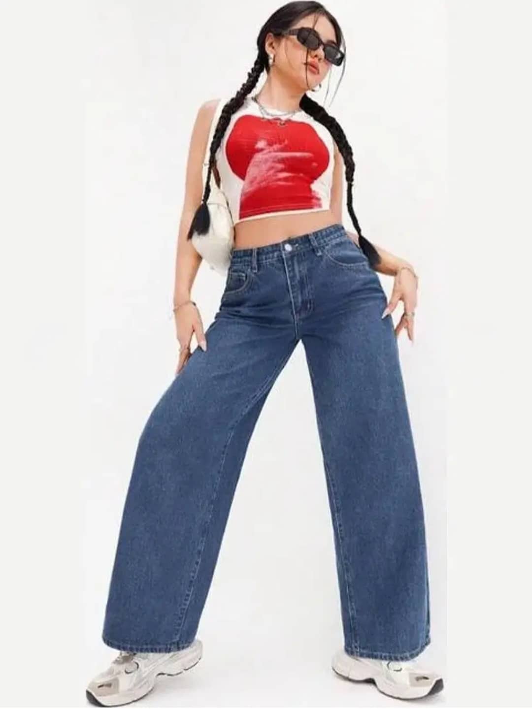 Gazal Fashions Women's Straight Fit Mid-Rise Jeans ( Dark Blue ) - Jeans | Buy online on ZillyBuy