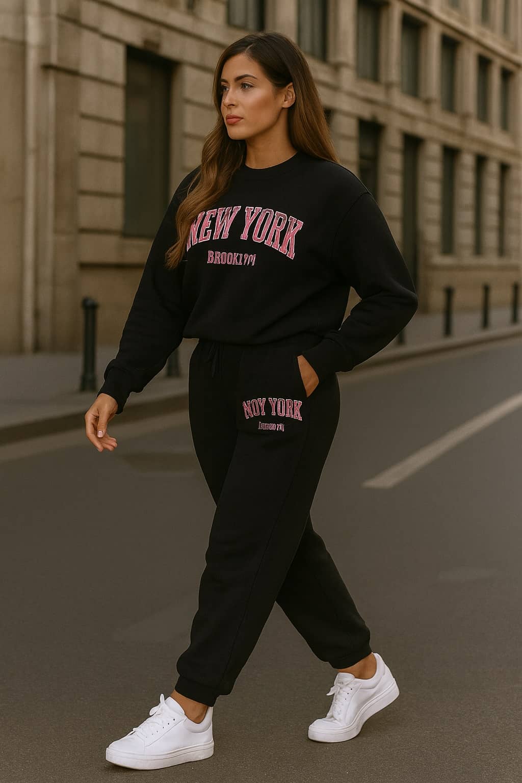 Kashian Women Printed Sweatshirt With Joggers Co-Ord Set ( Maroon )