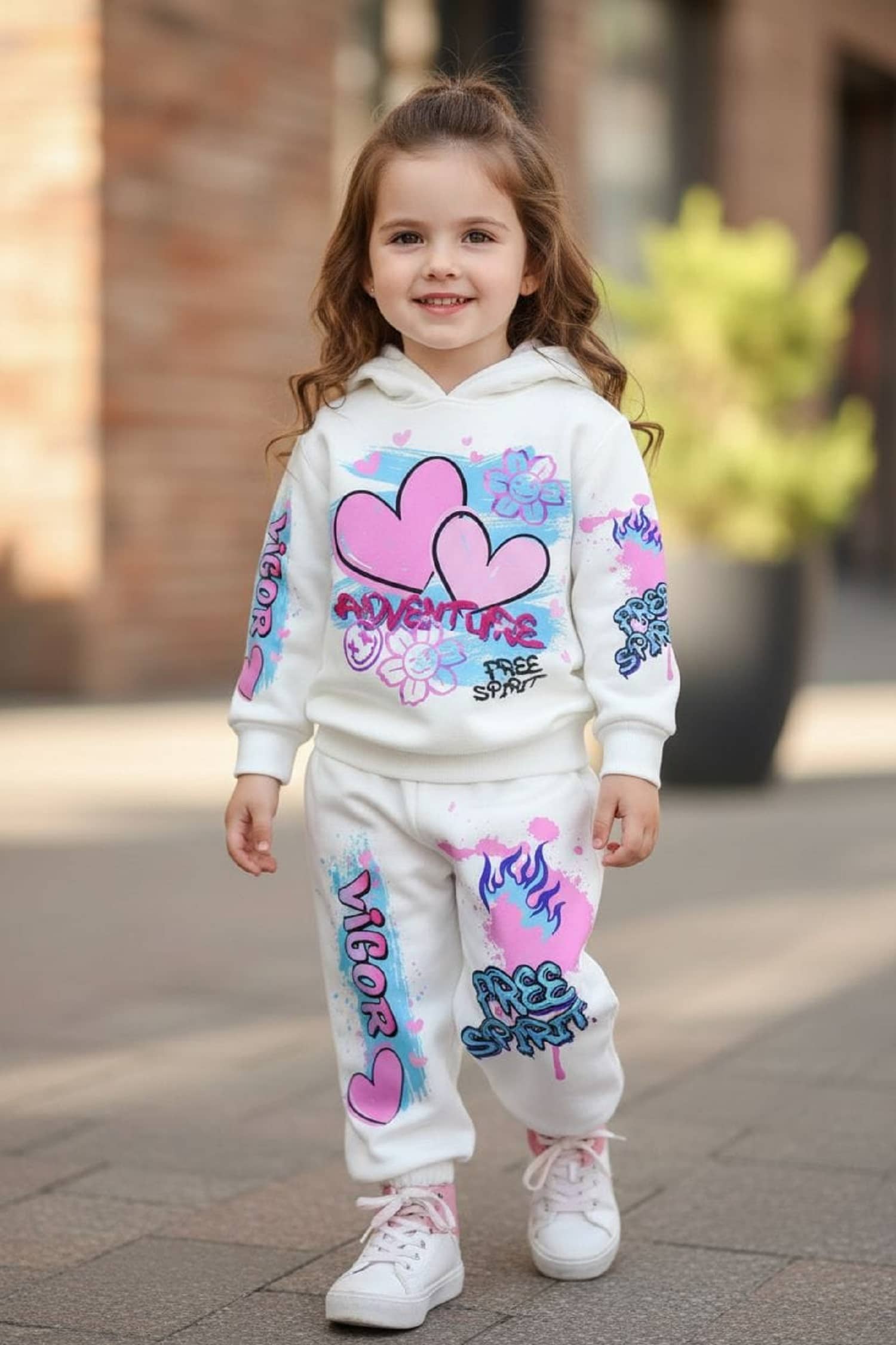 Mullick the designer Pack of 1 Baby Girls Cotton T-shirt & Pants ( White )