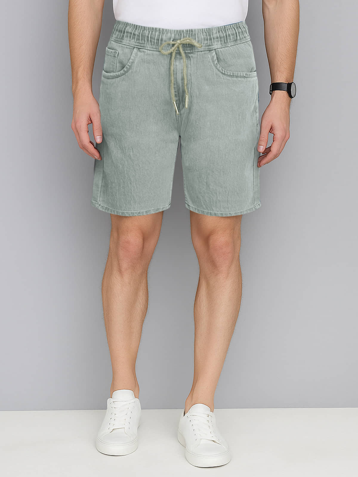 plounge Green Denim Men's Shorts ( Pack of 1 ) - Shorts | Buy online on ZillyBuy