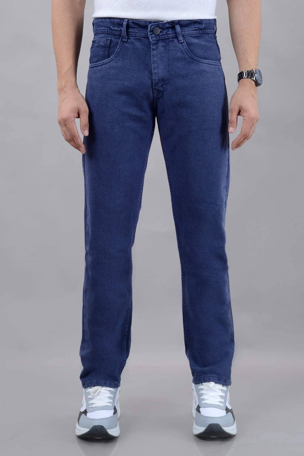 MOUDLIN Slim Fit Self Design Men's Jeans - Blue ( Pack of 1 ) - Jeans | Buy online on ZillyBuy