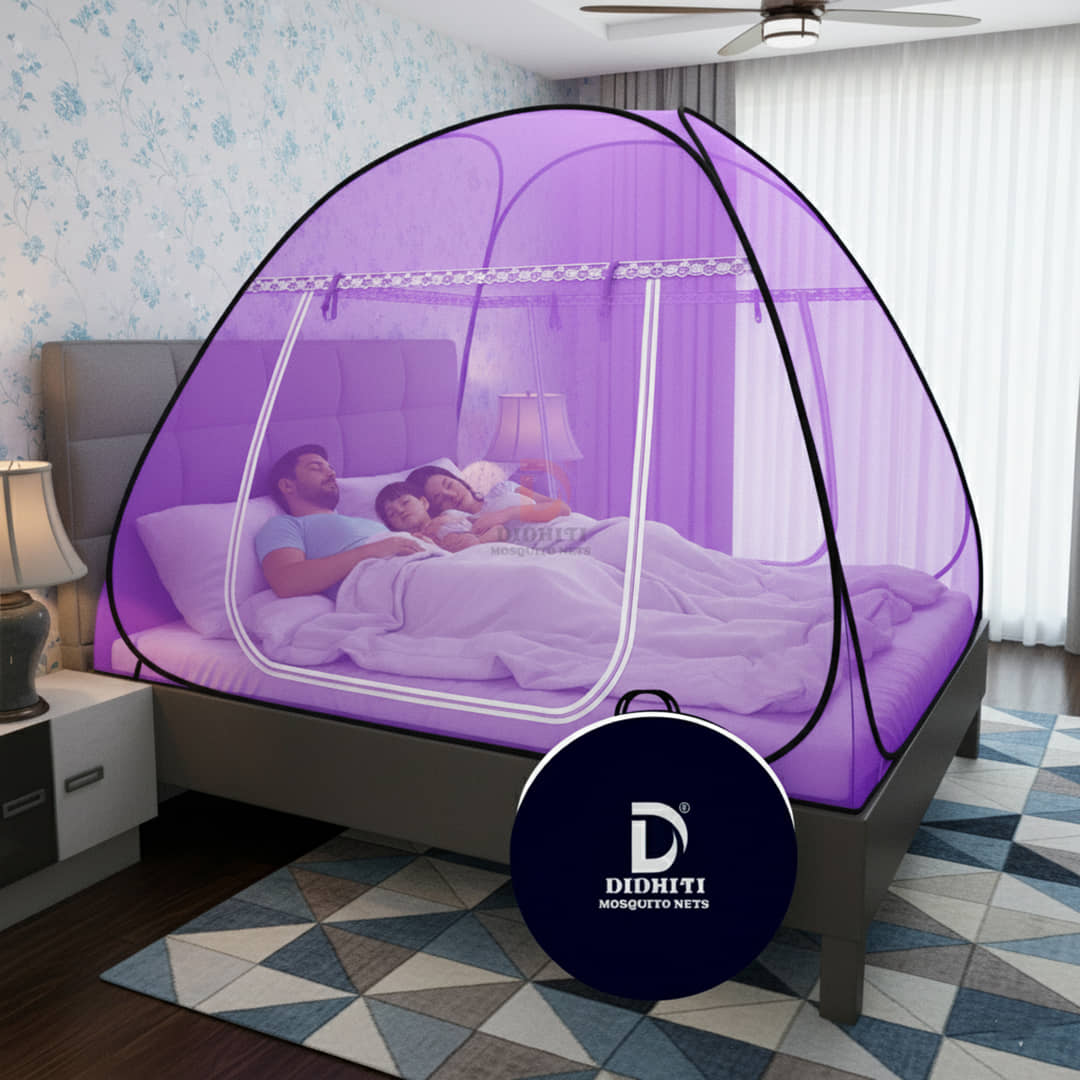 didhiti - Pink Polycotton Foldable Mosquito Net ( Pack of 1 )