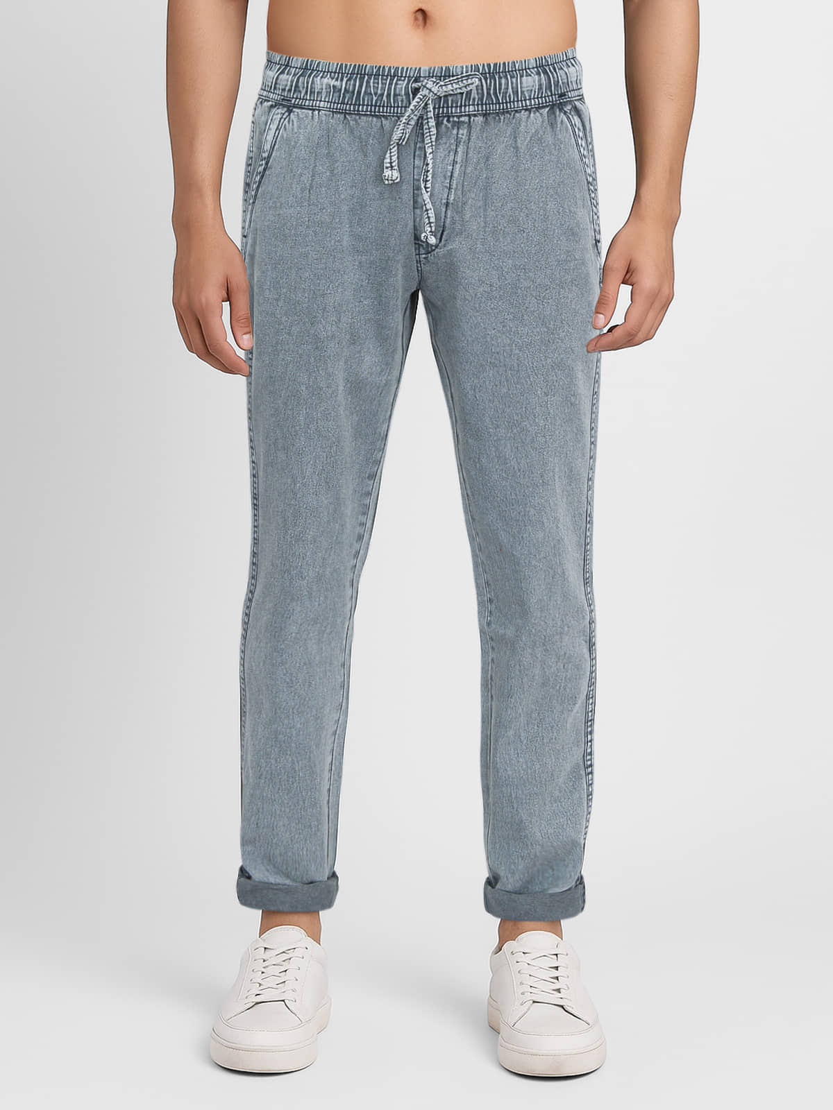 plounge Regular Fit Solid Men's Jeans - Light Grey ( Pack of 1 ) - Jeans | Buy online on ZillyBuy