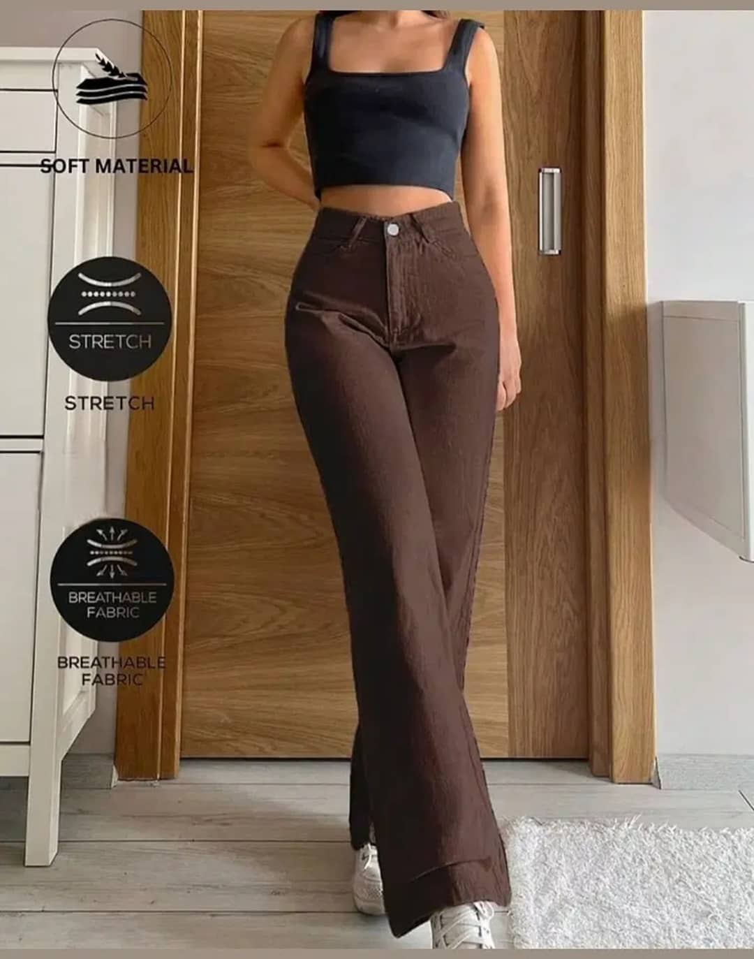 Gazal Fashions Women's Relaxed Fit High-Rise Jeans ( Brown ) - Jeans | Buy online on ZillyBuy
