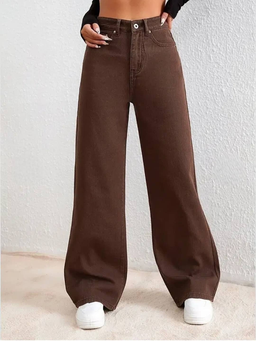 Gazal Fashions Women's Relaxed Fit High-Rise Jeans ( Brown ) - Jeans | Buy online on ZillyBuy