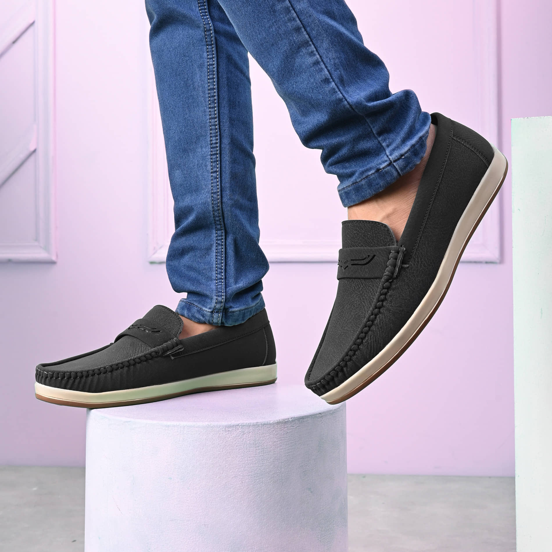 Leeport Brown Men's Slip on - Formal Shoes | Buy online on ZillyBuy
