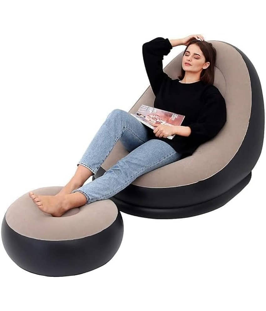 GMPEX Inflatable Lounge Set with Foot Stool (with Air Pump) - Sports and Fitness Equipment | Buy online on ZillyBuy