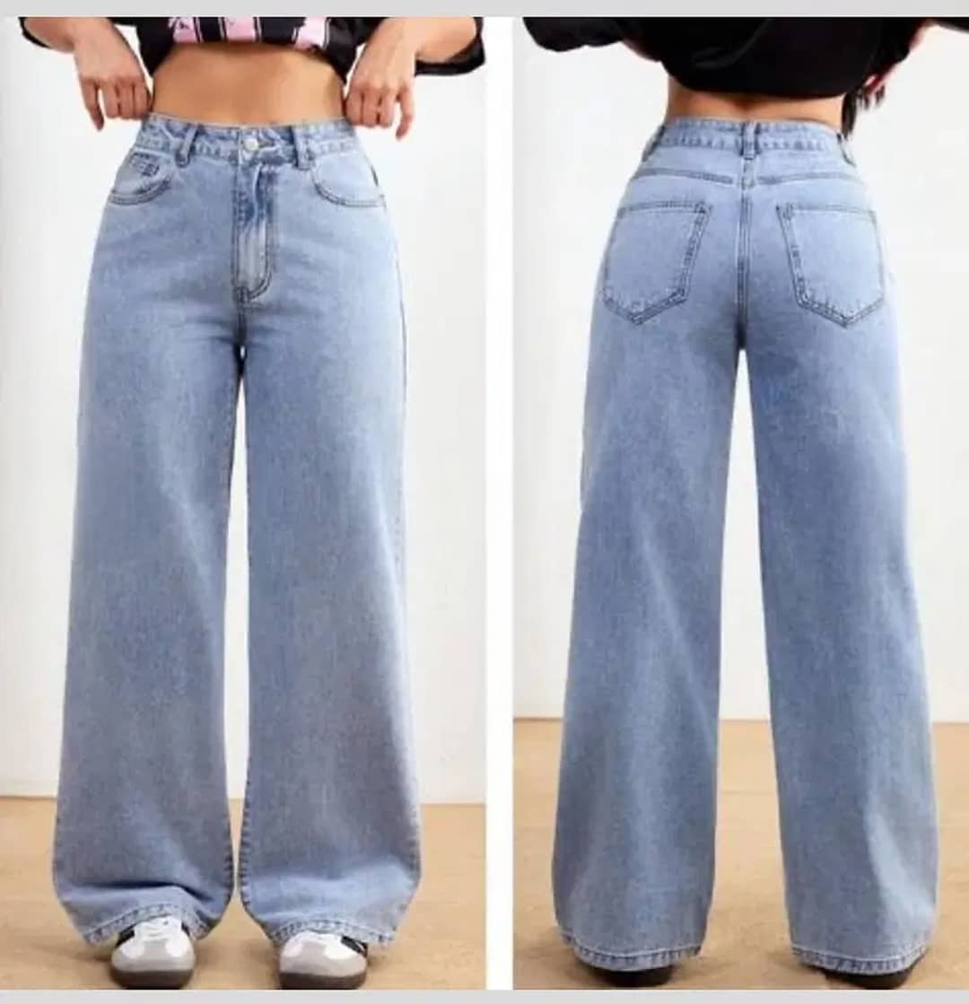 Gazal Fashions Women's Baggy High-Rise Jeans ( Ice Blue ) - Jeans | Buy online on ZillyBuy