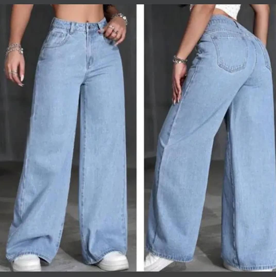 Gazal Fashions Women's Straight Fit High-Rise Jeans ( Ice Blue ) - Jeans | Buy online on ZillyBuy
