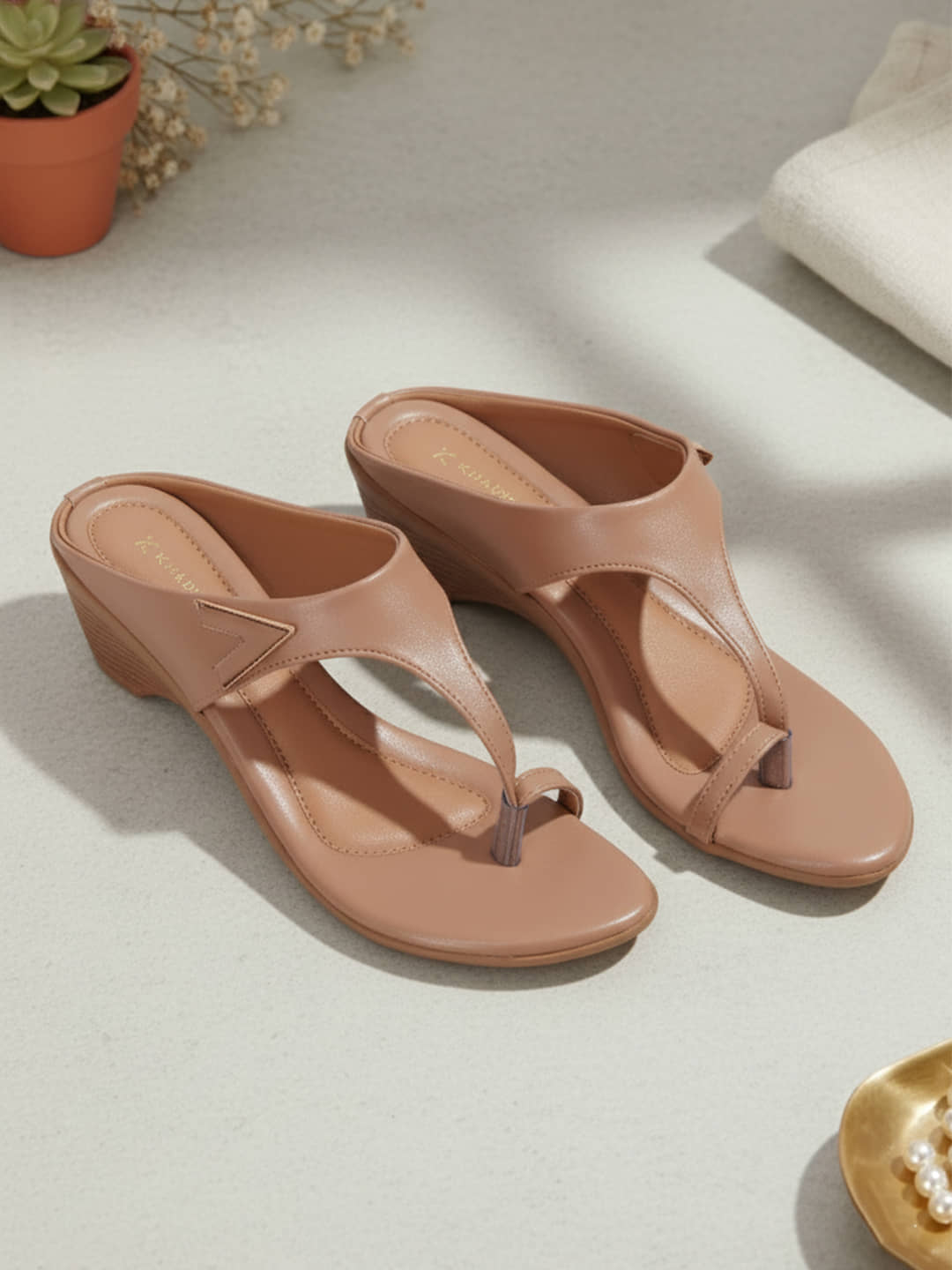 KHADIM Beige Women's Slip On Heels - Heels | Buy online on ZillyBuy