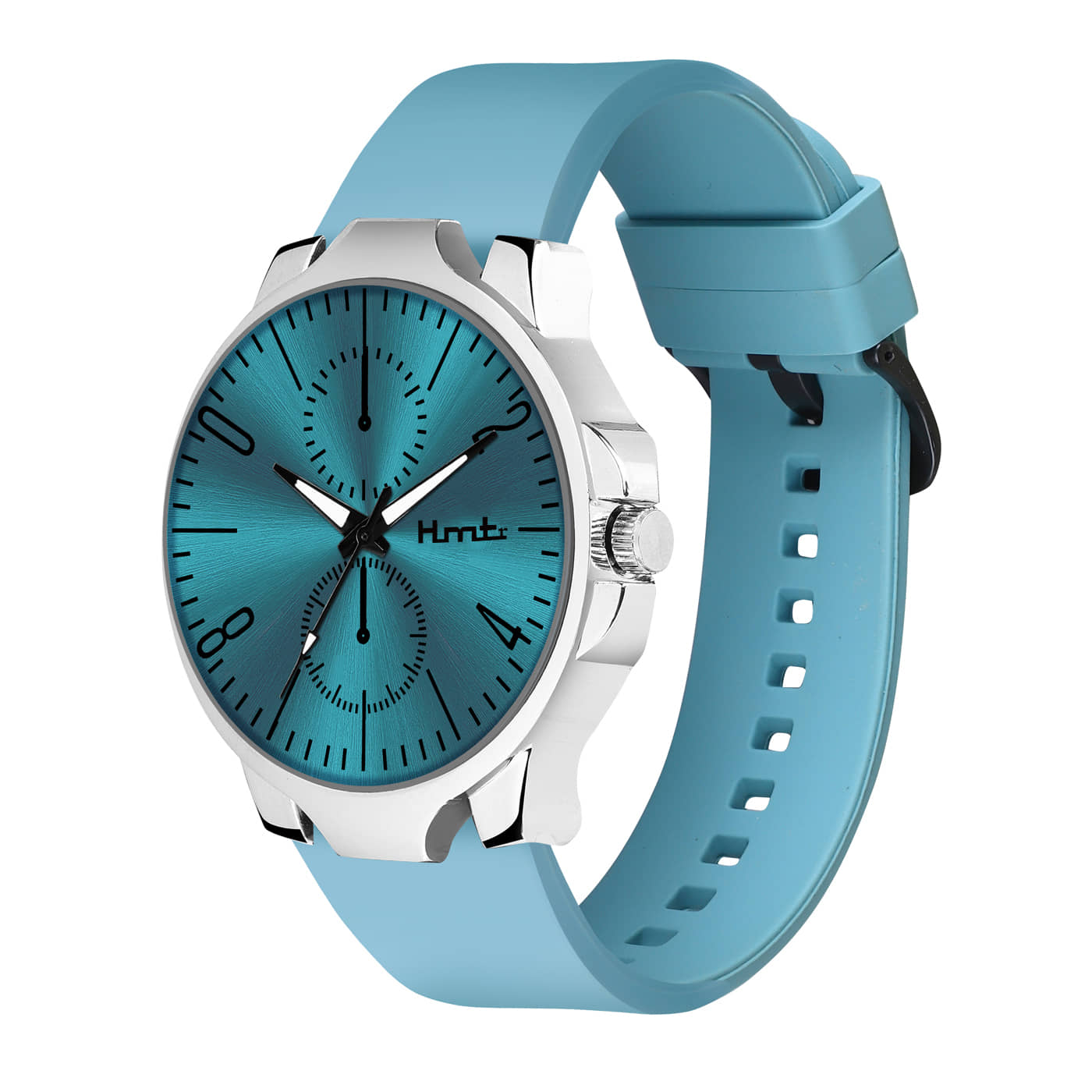 HMTr Blue Silicon Analog Men's Watch