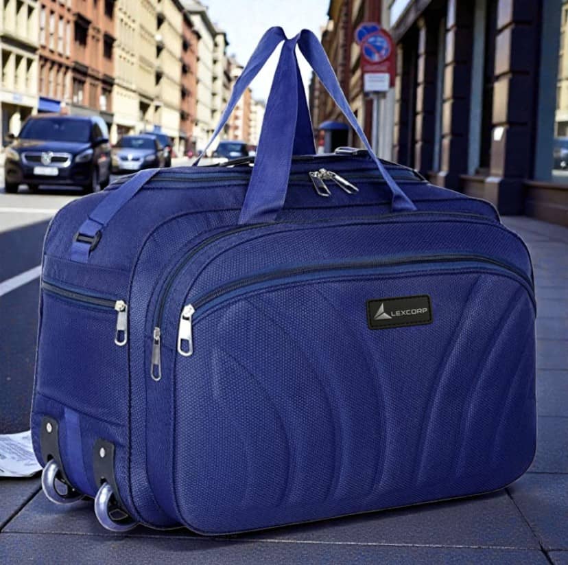 LEXCORP 55 Ltrs Blue Polyester Duffle Bag