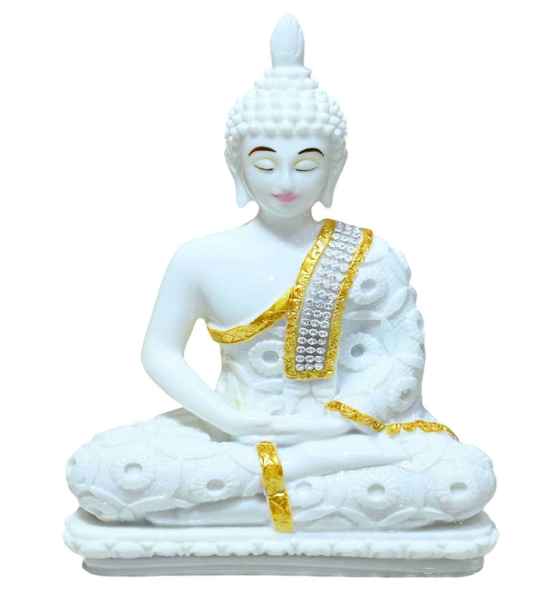 Sigaram Marble Buddha Idol ( 23 cm )