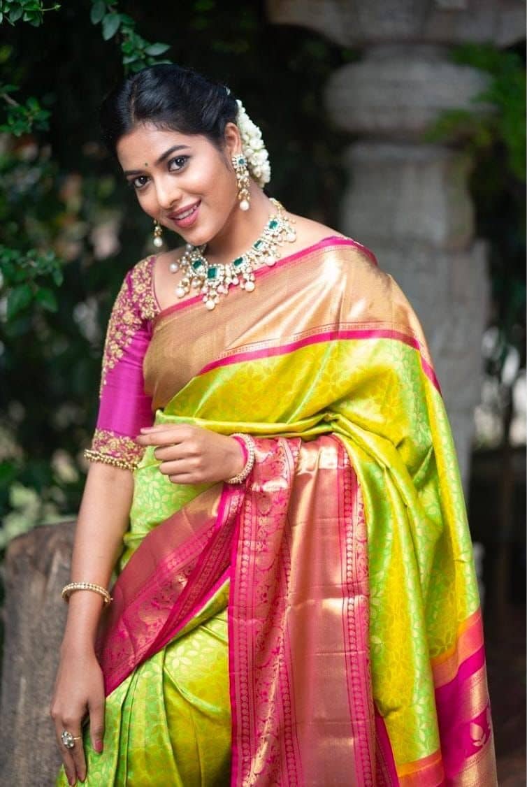 fab woven Art Silk Woven Banarasi saree With Unstitched Blouse Piece ( Green ) - Sarees | Buy online on ZillyBuy