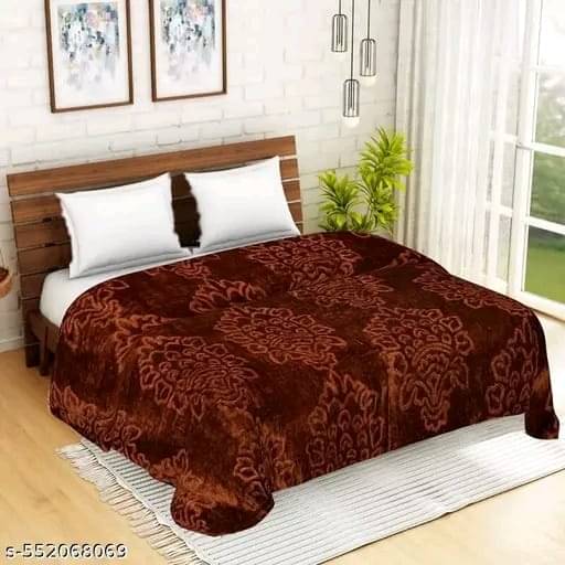 AADI TRADERS Wool Floral Single Bed Blanket ( 204 cm x 245 cm ) - Brown ( Pack of 1 ) AADI TRADERS Wool Floral Single Bed Blanket ( 204 cm x 245 cm ) - Brown ( Pack of 1 )