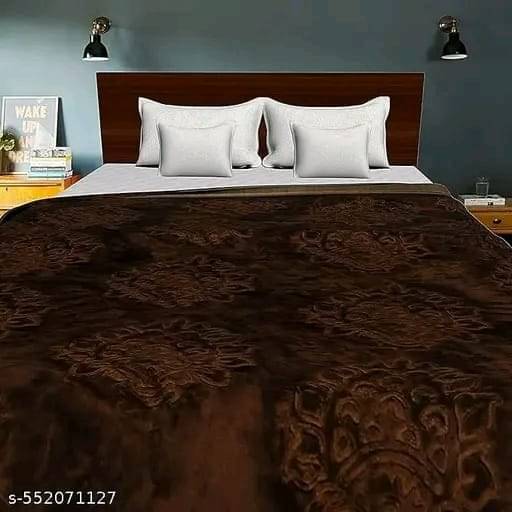 AADI TRADERS Wool Floral Single Bed Blanket ( 204 cm x 245 cm ) - Brown ( Pack of 1 ) AADI TRADERS Wool Floral Single Bed Blanket ( 204 cm x 245 cm ) - Brown ( Pack of 1 )