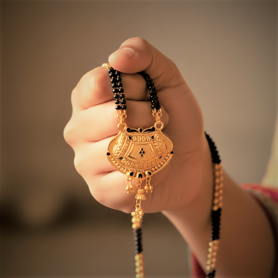 AKLINA Golden Mangalsutra ( Pack of 1 )
