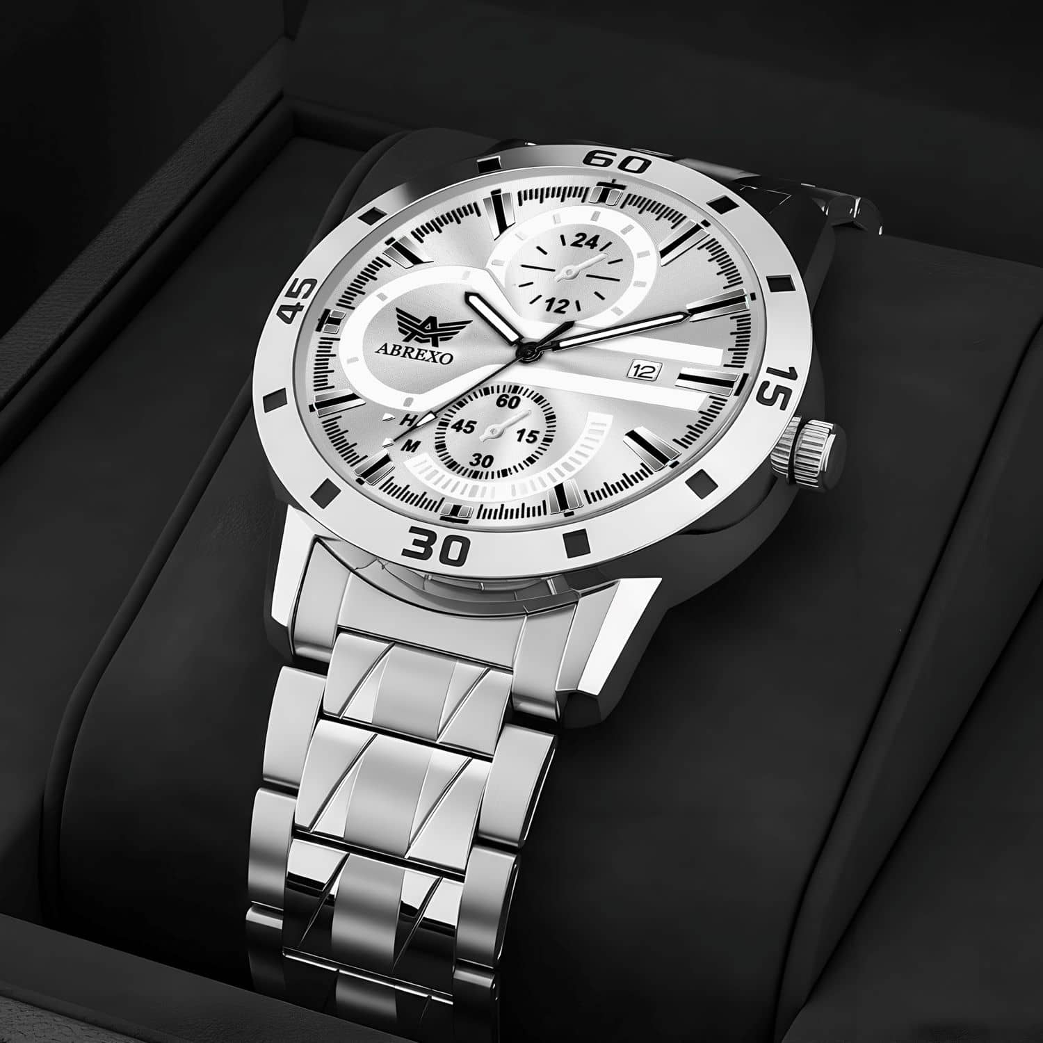 Abrexo Silver Stainless Steel Analog Men's Watch