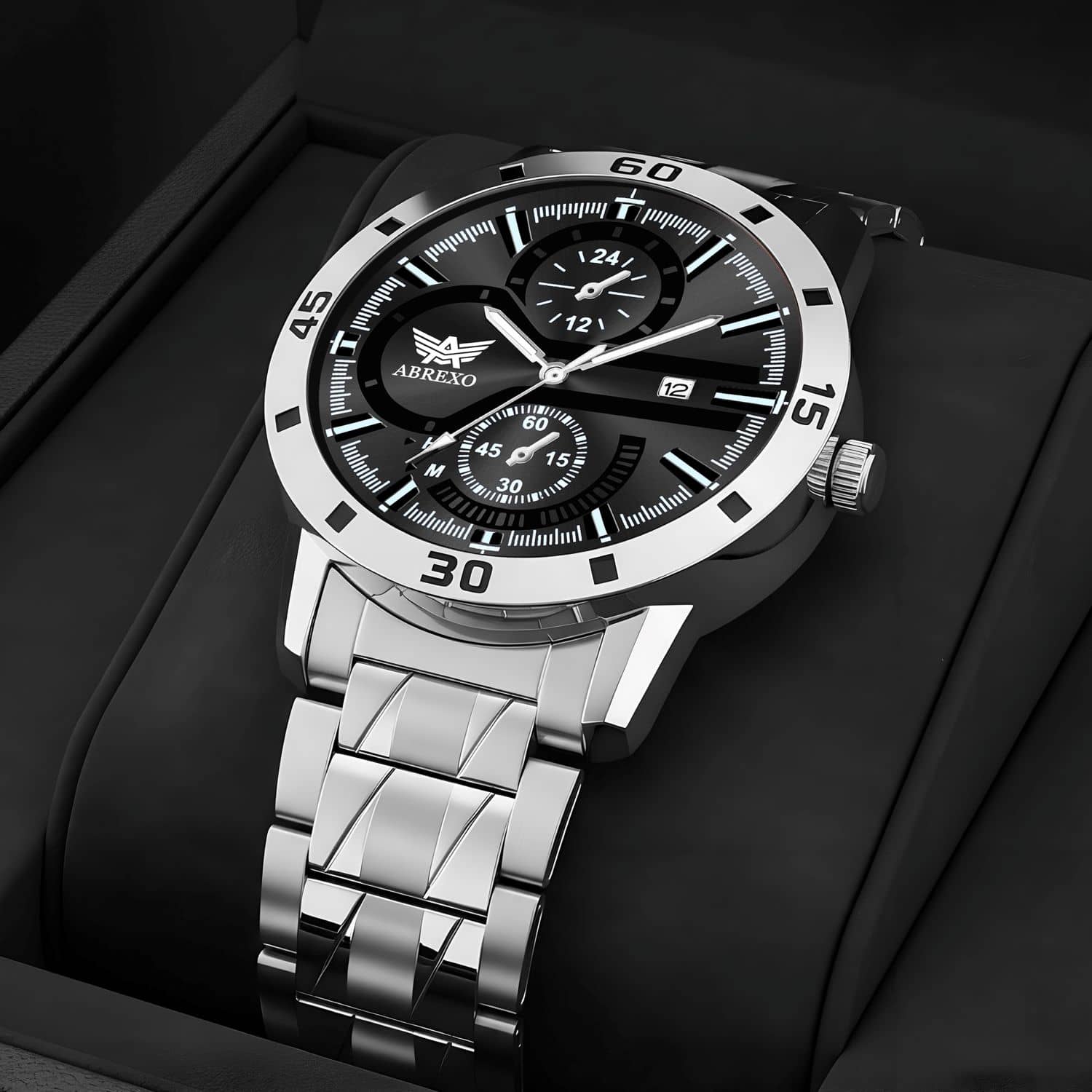 Abrexo Silver Stainless Steel Analog Men's Watch