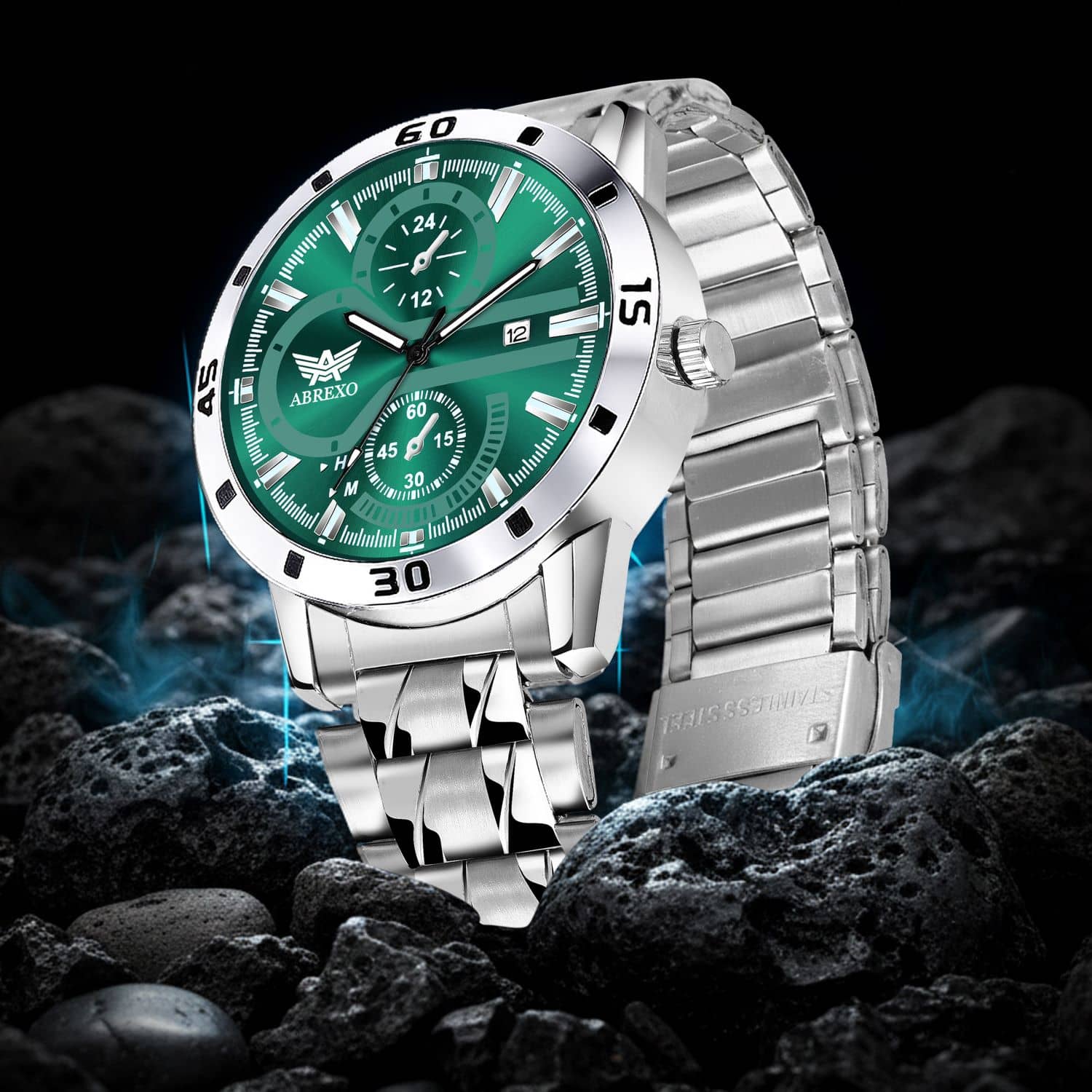 Abrexo Silver Stainless Steel Analog Men's Watch