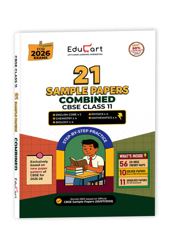 Educart CBSE Class 11 Combined Sample Papers 2025-26 – Physics, Mathematics, Chemistry, Biology, and English (for 2026) Educart CBSE Class 11 Combined Sample Papers 2025-26 – Physics, Mathematics, Chemistry, Biology, and English (for 2026)