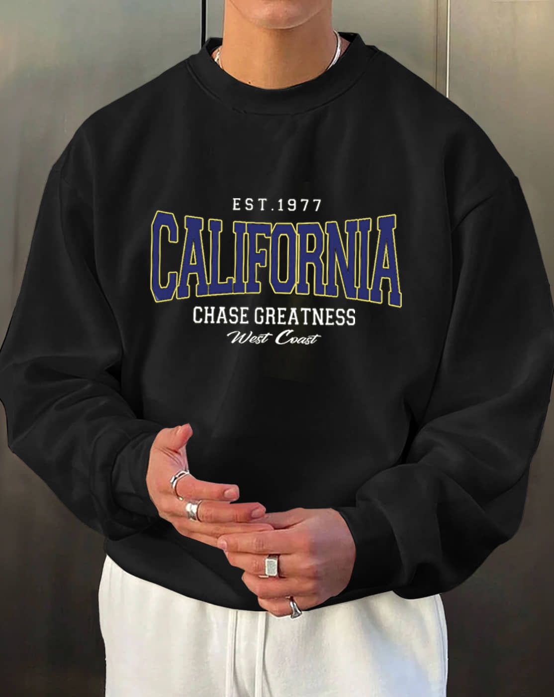 Eyebogler Polyester Round Neck Men's Sweatshirt - Black ( Pack of 1 )