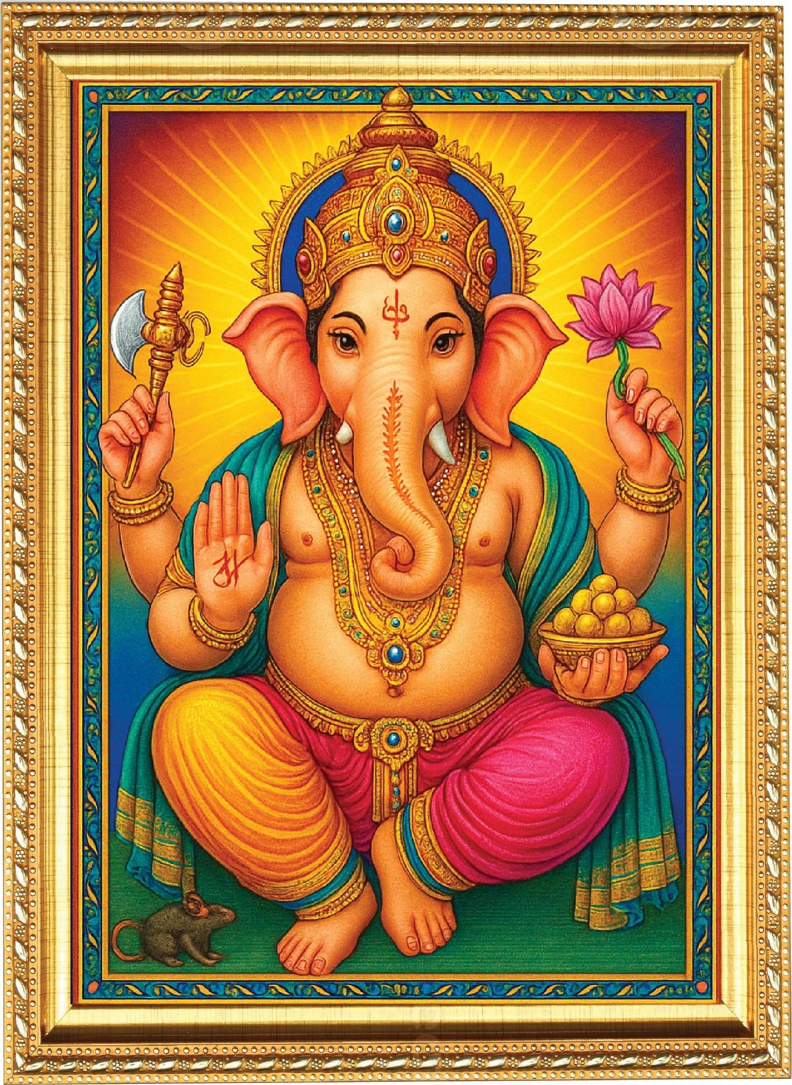 God Lakshmi Vinayagar Saraswathi I Ganesha I Spiritual I Premium wooden Matte Poster Photo Frame (Multicolor ,10X13 Inches) God Lakshmi Vinayagar Saraswathi I Ganesha I Spiritual I Premium wooden Matte Poster Photo Frame (Multicolor ,10X13 Inches)
