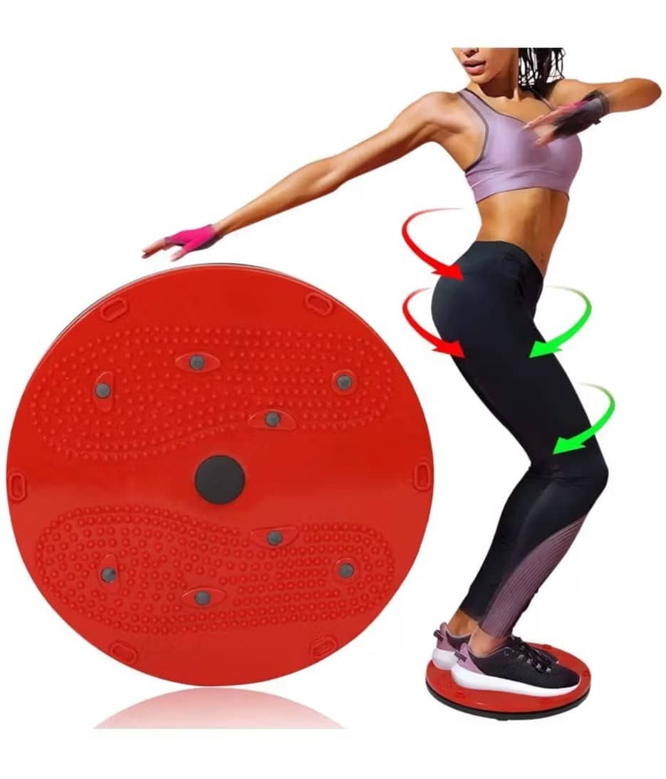 Horsefit Tummy Twister | Twisting Waist Disc | Waist Trimmer | Body Toner | Fat Burner | Aerobic Exercise Foot Exercise Fitness Twister | Fat Buster | Perfect Home Gym Equipment for Men & Women (Red) - Sports and Fitness Equipment | Buy online on ZillyBuy
