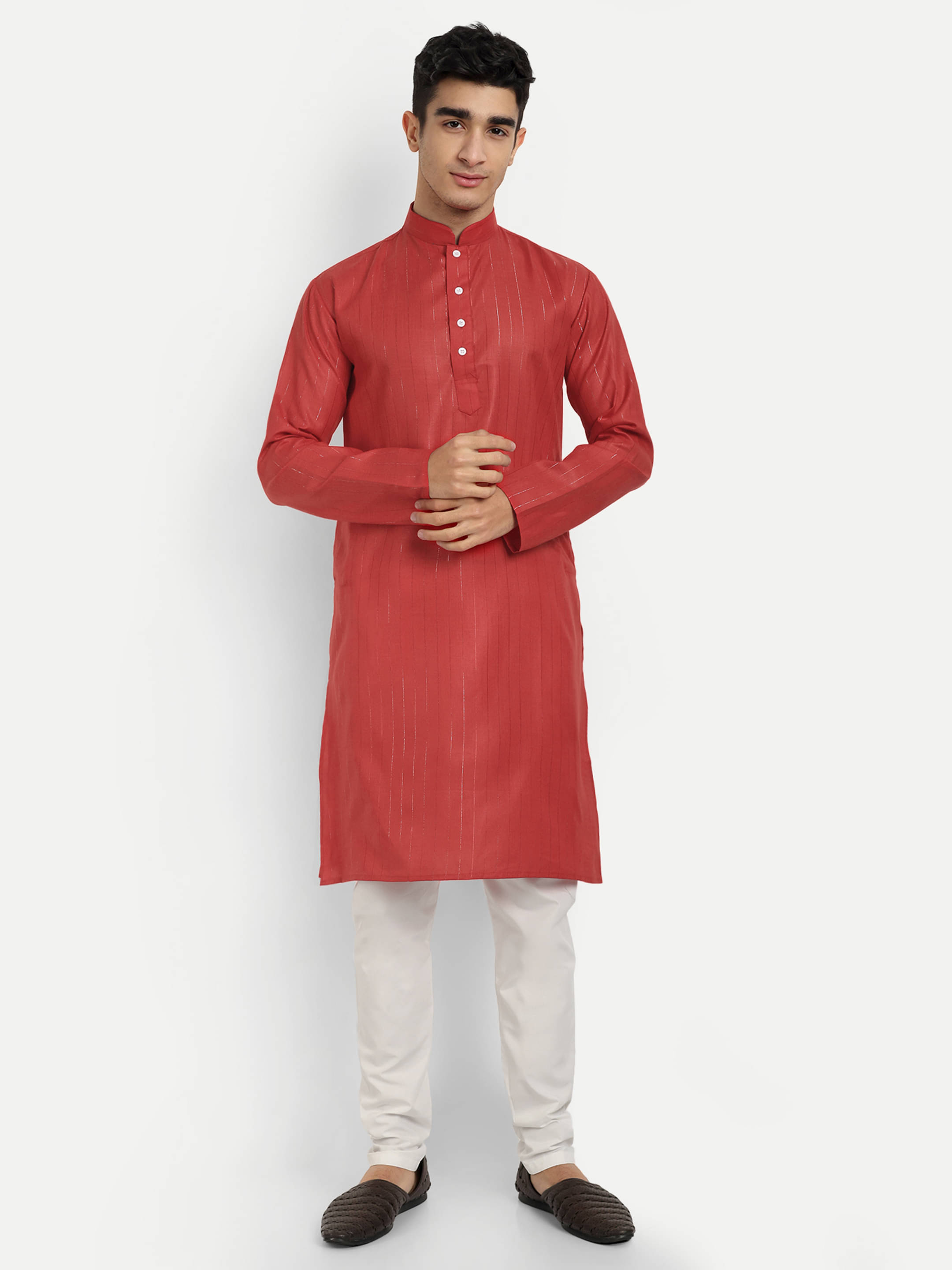 LEIPZIG FASHION Red Cotton Blend Men's Regular Kurta ( Pack of 1 ) LEIPZIG FASHION Red Cotton Blend Men's Regular Kurta ( Pack of 1 )